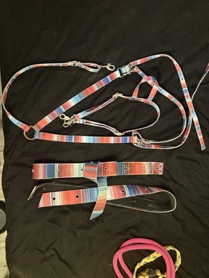 Juego de tachuelas Serape azul y rojo HotHeastalls Foto 1 de 2