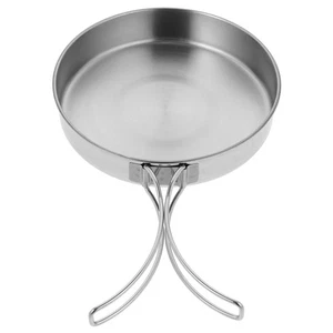 Sartén portátil de viaje para camping sartén pequeña mango plegable de acero inoxidable - Imagen 1 de 12