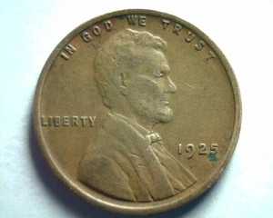 1925 LINCOLN CENT PENNY VERY FINE /EXTRA FINE VF/XF NICE ORIGINAL VF/EF 99c SHIP - Picture 1 of 2