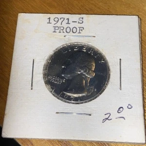 1971 S Proof Washington Quarter 25¢ - Choice to Gem Proof. Cc’d 031 - Picture 1 of 3