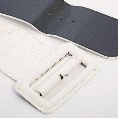 GK Women's Elastic Waist Belt with Classic Buckle Black/White/Red/Brown - image 1 of 4