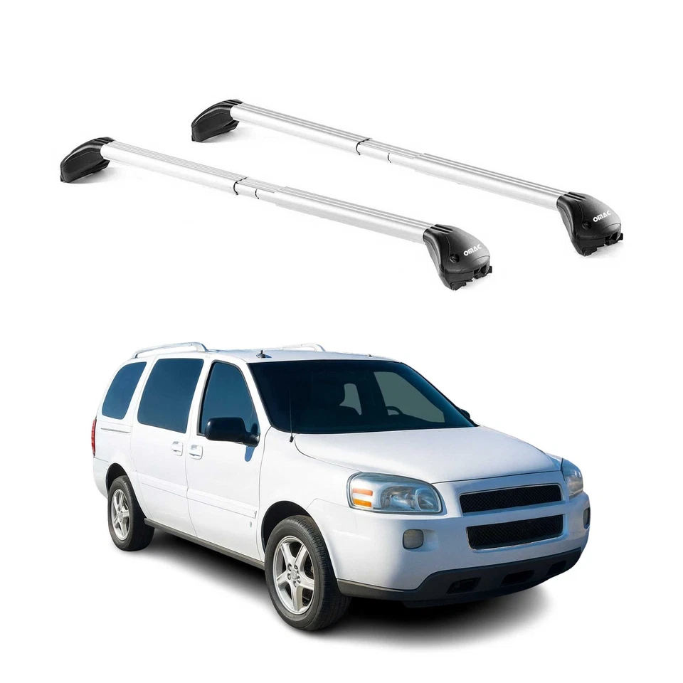 For Chevrolet Uplander 2005-2009 Roof Rack Cross Bars Silver Carrier 2 Pcs - Изображение 1 из 4