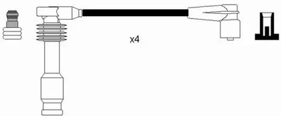 Cables de encendido Cable resistivo 0808 NGK para OPEL CORSA B TIGRA VECTRA B - Imagen 1 de 4