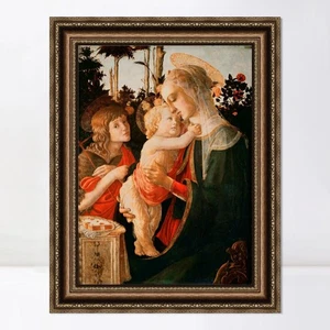 Framed Canvas Art Madonna & Child with St. John the Baptist by Sandro Botticelli - Picture 1 of 16