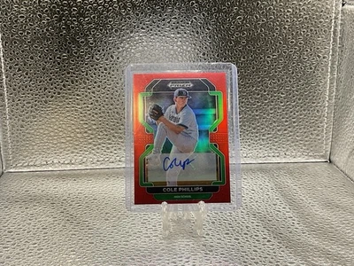 2022 Panini Prizm Draft Picks Cole Phillips Red Prizm Rookie Auto #10/50 - Image 1 of 4
