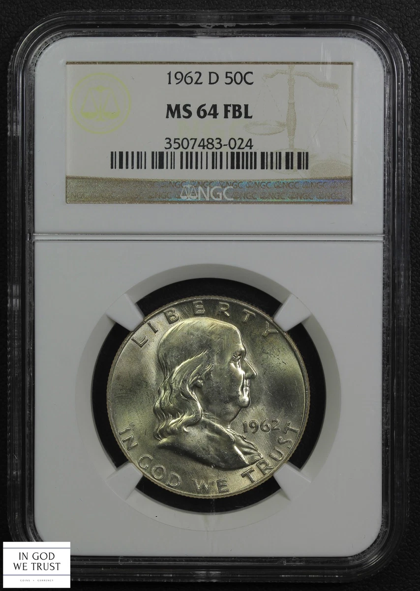 1962 Grade MS 64 Franklin Half Dollars (1948-1963) for sale | eBay