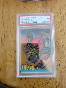 1995 Ultra Spiderman Green Goblin Clear Chrome Psa 7 - Picture 1 of 2