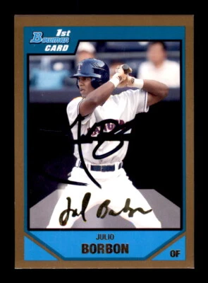 2008 Bowman Gold - Julio Borbon RC - On Card Autograph - Image 1 of 3