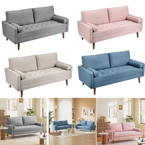Modern 3-Sitzer Sofa Couch Love Seat Sofa Couch Lounge Armrest mit Pillows DE - Bild 1 von 51