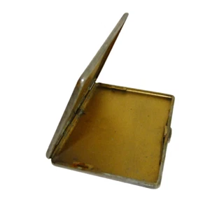 Vintage Cigarette Case Metal Credit Card Holder Wallet Retro Silver + Gold Toned - Picture 1 of 8