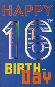 Divertida Tarjeta FELIZ 16 CUMPLEAÑOS PARA NIÑOS DE 16 AÑOS, Celebra por Saludos Premium +✉ - Imagen 1 de 5