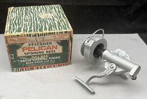 Used Vintage Pflueger Pelican No.1020 Spinning Reel w/Box @7