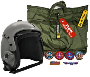 Fighter Pilot PLAIN BLANK Grey Helmet TOP Gun Movie Prop Model HGU-33 - Picture 1 of 7