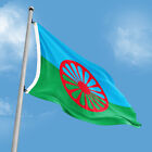 Flaga cygańska ludy romskie 3 stopy x 5 stóp poliestrowy baner latający podwójna penetracja