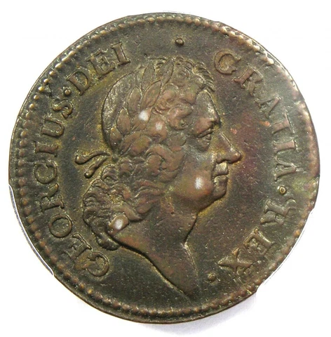 1722 Rosa Americana Penny Coin 1P - Certified PCGS AU50 - $1,100 Value Cover