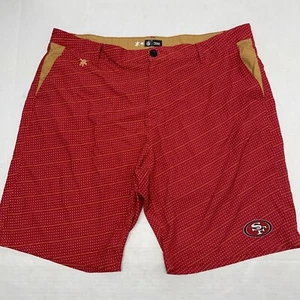 San Francisco 49ers Shorts Men 40 (42) Red Dot NFL Team Apparel Logo Lightweight - Picture 1 of 10