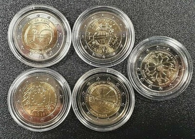Cyprus -  Complete All 5 - Commemorative Cyprys 2 Euro Coins  - Image 1 of 2