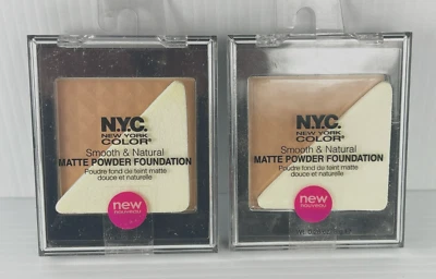 (2) NYC Smooth & Natural MATTE POWDER FOUNDATION -#732U Midtown Medium - Image 1 of 2