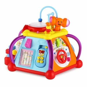 Educational Kids Toddler Baby Toy Musical Activity Cube Play Center with Lights - Picture 1 of 11