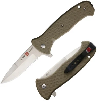Al Mar SERE 2020 Assisted Folding Knife 3.63" 8Cr13MoV Steel Blade FRN Handle - Image 1 of 3