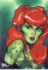 2018 Cryptozoic DC Bombshells Series 2 Sketch Card Larcada Poison Ivy