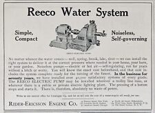 1910 AD.(XH49)~RIDER-ERICSSON ENGINE CO. REECO ELECTRIC PUMP WATER SYSTEM