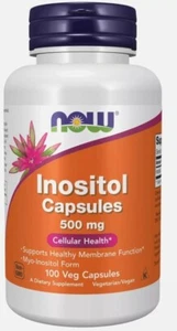 NOW Foods Inositol 500mg 100 Veg Capsules, Cellular Health, Membrane Function - Picture 1 of 1