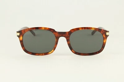 Very Rare Authentic Cartier Tortoise Gold Green 54mm Sunglasses Made in France - Image 1 of 4