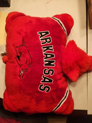 Arkansas Razorbacks Large 18" Mascot Pillow Pet - NCAA Cover