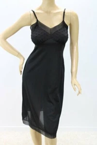 De colección Trillium Slip Completo Mujer 34 Negro Nylon Gasa Ribete EE. UU. - Imagen 1 de 11