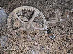 Vintage Reading Hardware Co Cast Iron Apple Peeler Crank Table Counter Mount USA - Picture 1 of 7