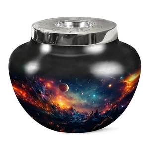 Galaxy Funeral Urn For Female Memorial Urn For Human Ashes Adult Mother - Picture 1 of 7