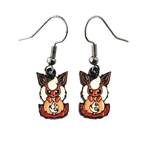 Pendientes colgantes Flareon, Eeveelutions, sin níquel, opciones de alambre disponibles - Imagen 1 de 1