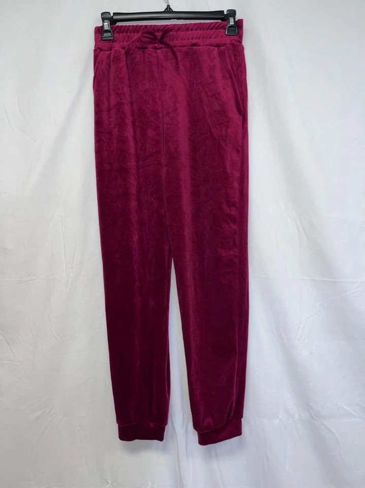 Speechless Kids Burgundy Velvet Track Pants Size Large NWOT - Image 1 of 1