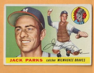 Jack Parks Milwaukee Braves 1955 Topps #23 RC Rookie Sayreton Alabama - Picture 1 of 2