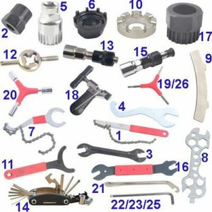 Bicycle Bike Install Removal Tools Hub/Tyre/Crankset/Bottom Bracket/Chain/Spokes
