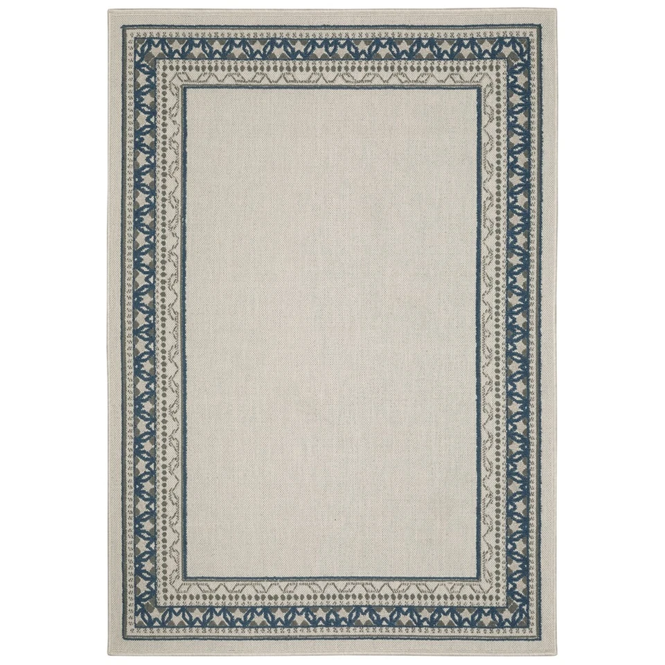 2x4 Sphinx Beige Bordered Petals Scrolls Door Mat 8020W - Aprx 1' 10" x 3' 9" - Image 1 of 1