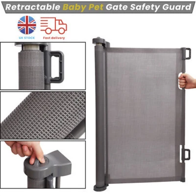 Retractable Baby Gate Safety Guard Folding Pet Dog Toddler Stair Gates Isolation - Image 1 of 4
