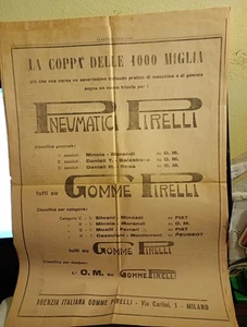MILLE MIGLIA 1927 ,MINOIA /MORANDI , OM 665 "Superba" -1927er Zeitungen - Bild 1 von 7