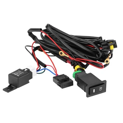 12V Car LED Fog Light On/Off Switch Wiring Harness Fuse Relay Kit - Image 1 of 4