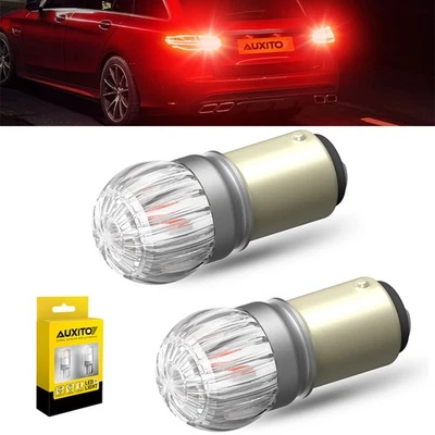 2X Red 1157 2357 7528 Bulb LED Stop 3496 Brake Tail Signal Turn Light High Power — 第 1/4 张图片