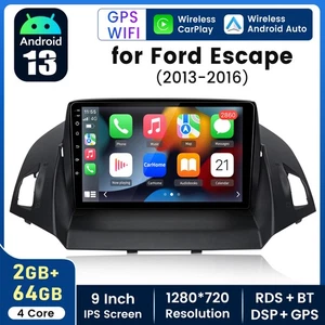 Android 13 Stereo Radio Carplay For 2013-2017 Ford Escape Kuga GPS Navi WIFI RDS - Bild 1 von 14