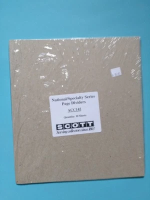 Scott 10 Sheet Pack Page Dividers For Stamp Scott Album, Free Shipping! - Image 1 of 2