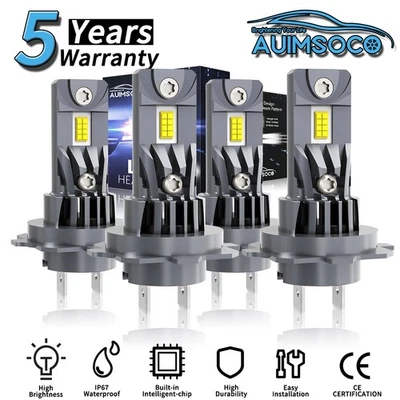 For Kia Optima 2001-2007 2014-2018 Sedan 4-Door LED Headlights Bulbs Cool White - Image 1 of 4