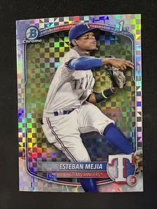 2025 Bowman Chrome - Esteban Mejia #BCP-9 - X-Fractor - Texas Rangers - Foto 1 di 2
