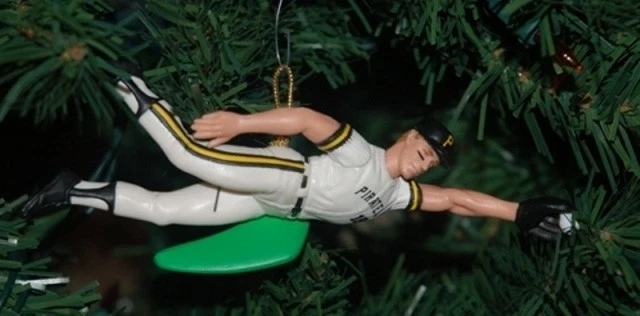 Andy Van Slyke Pittsburgh Pirates Christmas Tree Ornament Baseball White Jersey - Image 1 of 1