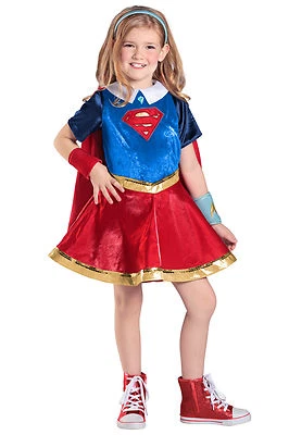 DC Super Hero Girl Premium Supergirl™ Deluxe Kids Costume Girls 5 6 7 8 9 10 12 - Image 1 of 4