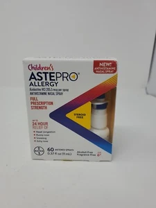 Children’s ASTEPRO ALLERGY Antihistamine Nasal Spray Relief 60 Metered Sprays - Picture 1 of 2