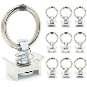 10x Single Endbeschlag Endfitting für Airlineschiene Zurrschiene Flugöse 900 daN - Bild 1 von 6