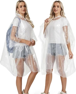 6/12 Pack Disposable Rain Ponchos Family Pack for Adults - Emergency Rain Pon... - Picture 1 of 12
